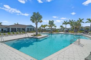 Blue cool swimming pool